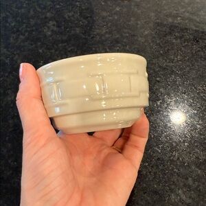 Ivory Longaberger Custard Cup/Bowl - Longaberger Stackable Bowl